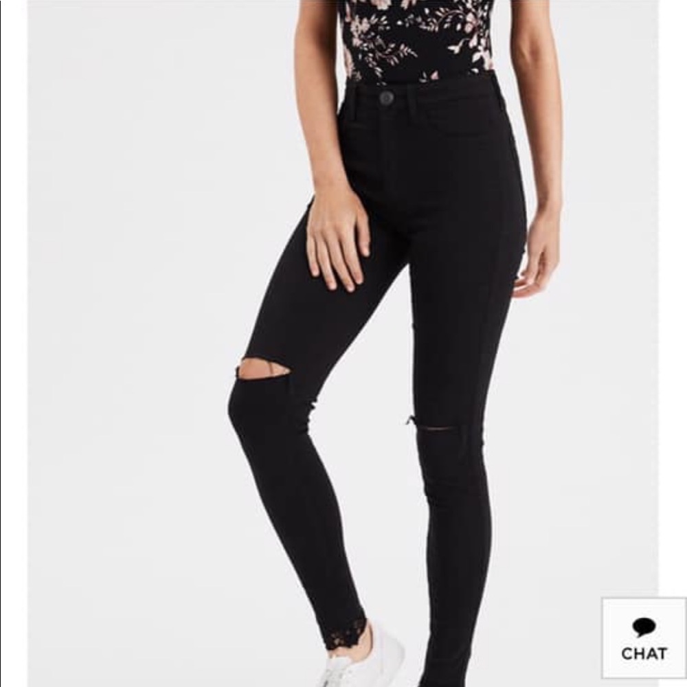 American eagle black jeggings